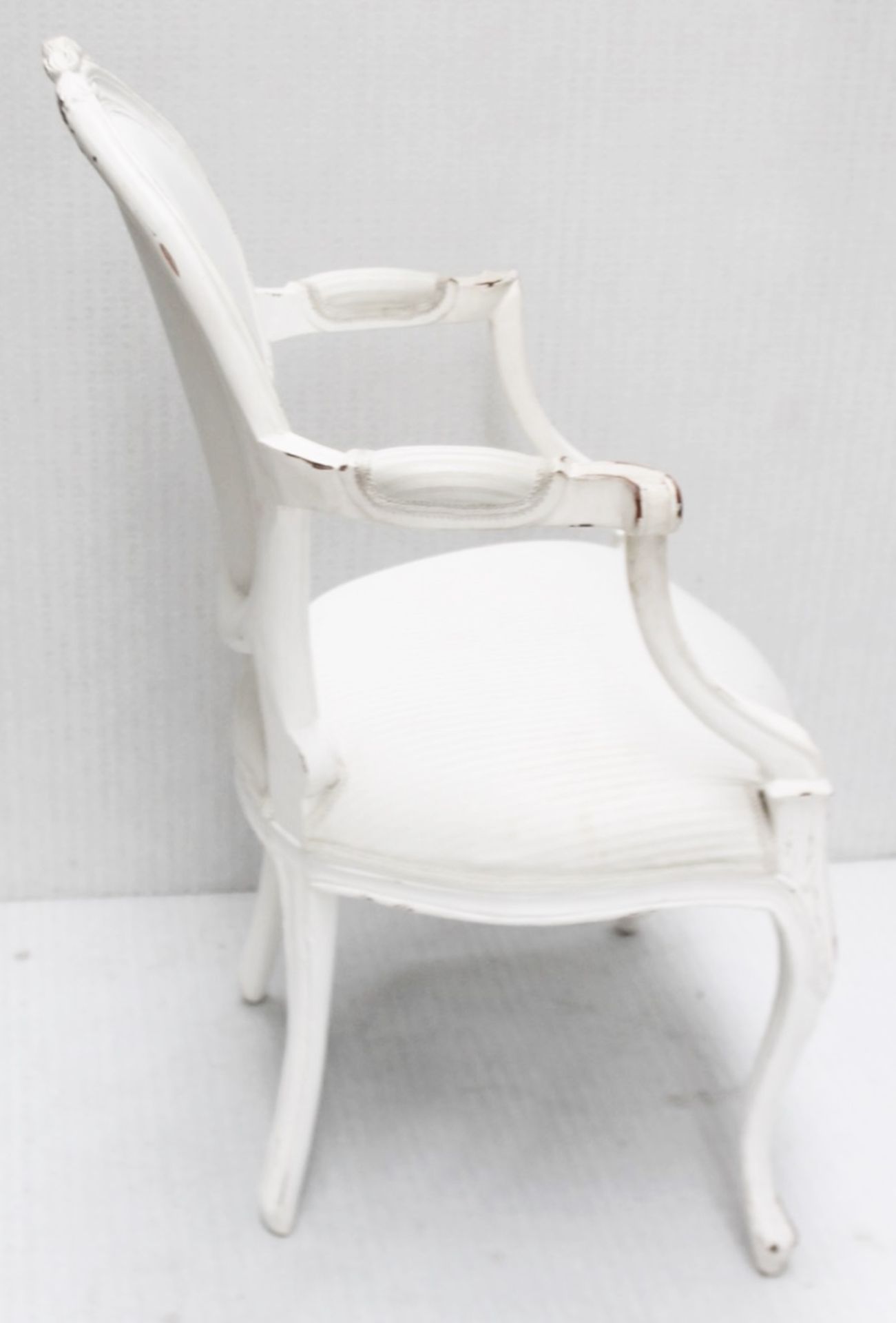 1 x Upholstered Showroon Chair With A Shabby Chic Aesthetic - Recently Removed From A Designer - Image 4 of 6