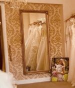 1 x Large 1.6-Metre Tall Rectangular Mirror With Gilt Finish - Recently Removed From A Designer