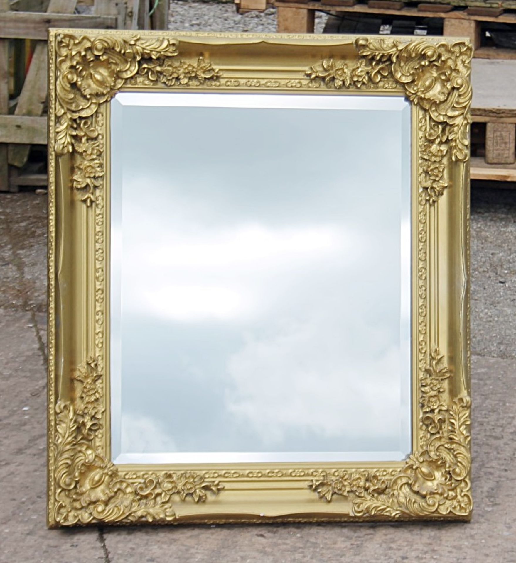 1 x Rectangular Mirror - Recently Removed From A Designer Bridal Boutique - Ref: HON158/G-IT - CL987