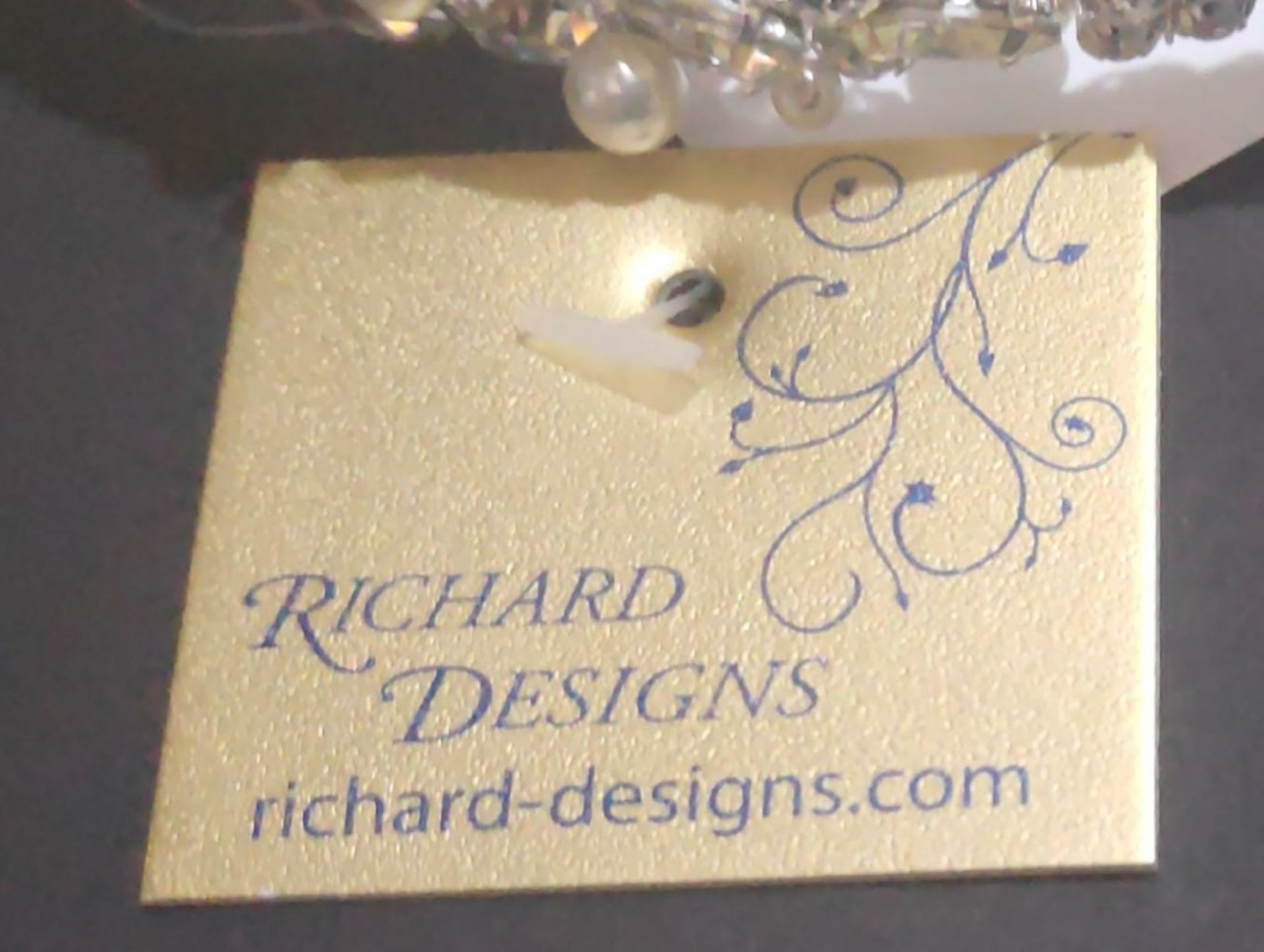1 x Richard Designs Glamorous Silver, Crystal & Pearl Bridal Headband Tiara (TR2656A) - RRP £112.50 - Image 9 of 9