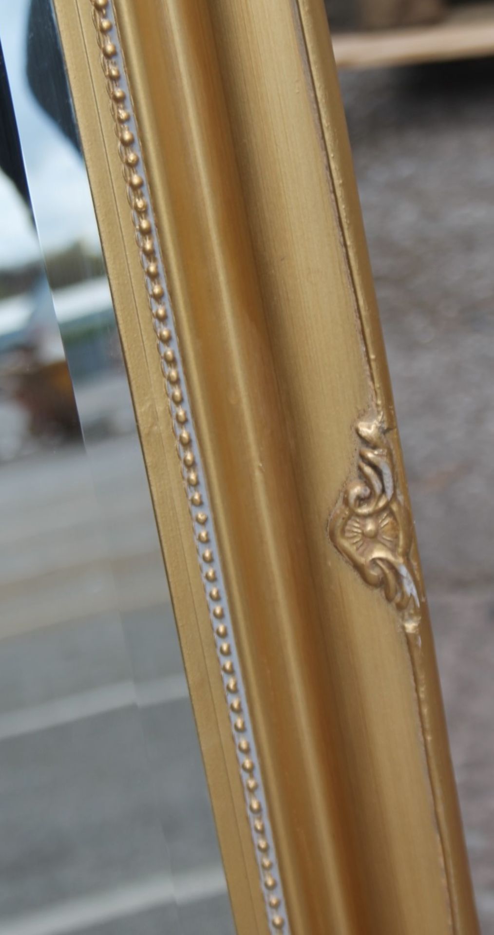 1 x Large 1.6-Metre Tall Rectangular Mirror With Gilt Finish - Recently Removed From A Designer - Image 7 of 8