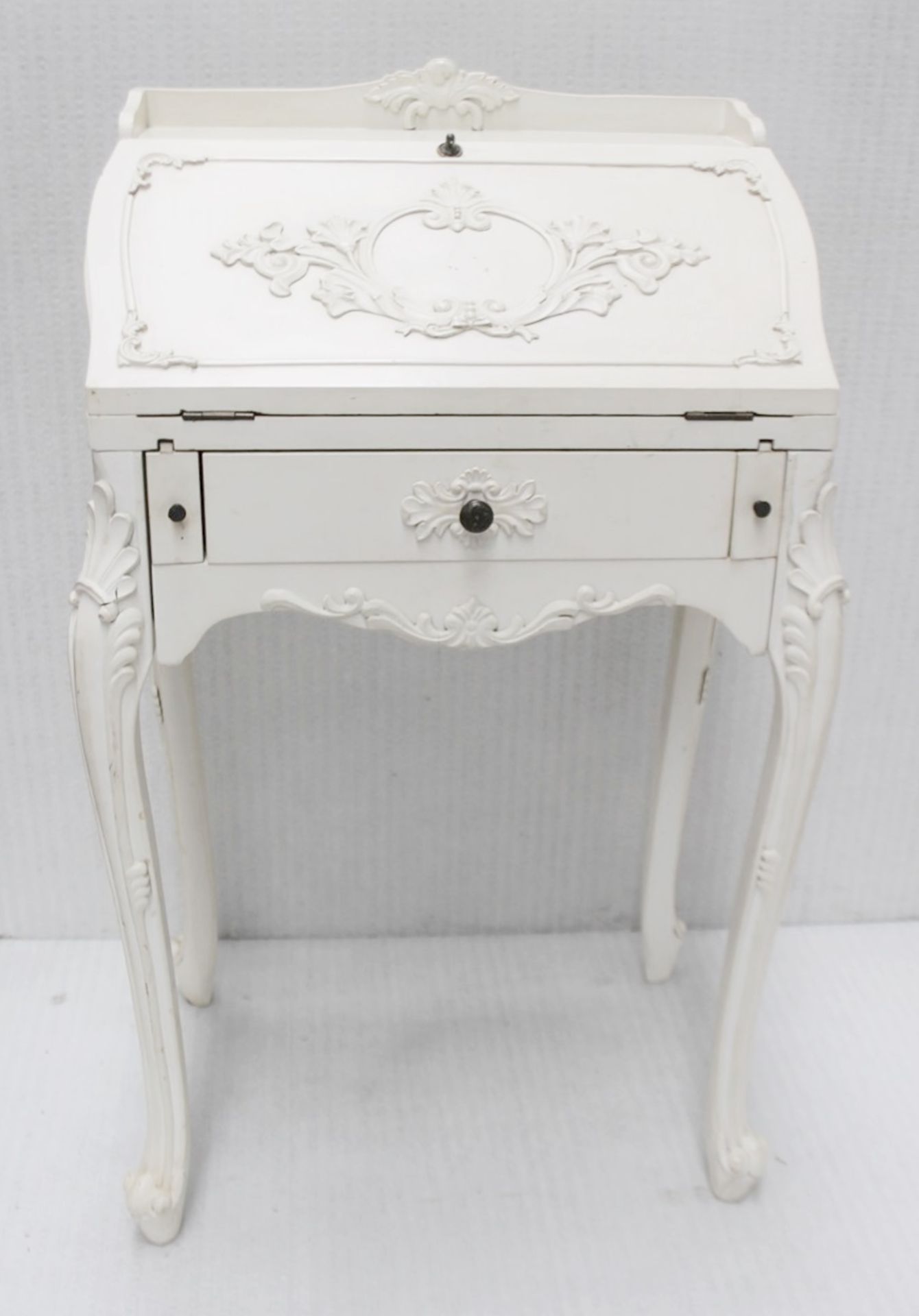 1 x Antique Writing Bureau Desk - Recently Removed From A Designer Bridal Boutique - Ref: HON166/G- - Image 3 of 7