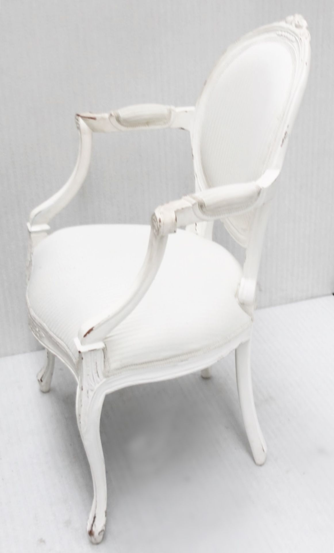 1 x Upholstered Showroon Chair With A Shabby Chic Aesthetic - Recently Removed From A Designer - Image 6 of 6