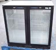 1 x Sterling Pro Two Door Backbar Bottle Cooler - Dimensions: H90 x W90 x D52 cms - CL740 - Ref: