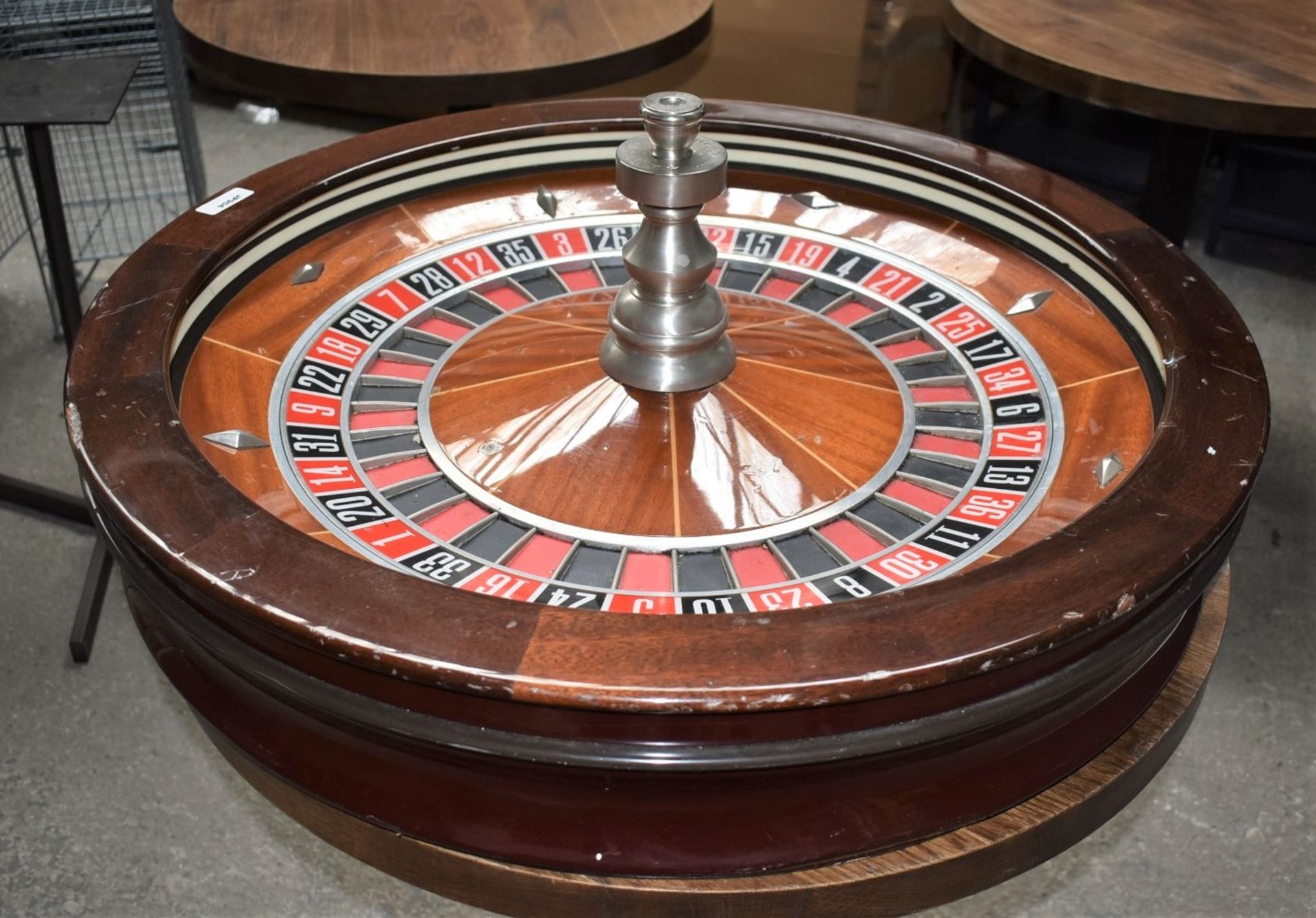 1 x Mahogany Casino ROULETTE WHEEL By Abbiati Torino - Dimensions: 80cm Diameter - Ref: JP904 GITW - - Image 14 of 15