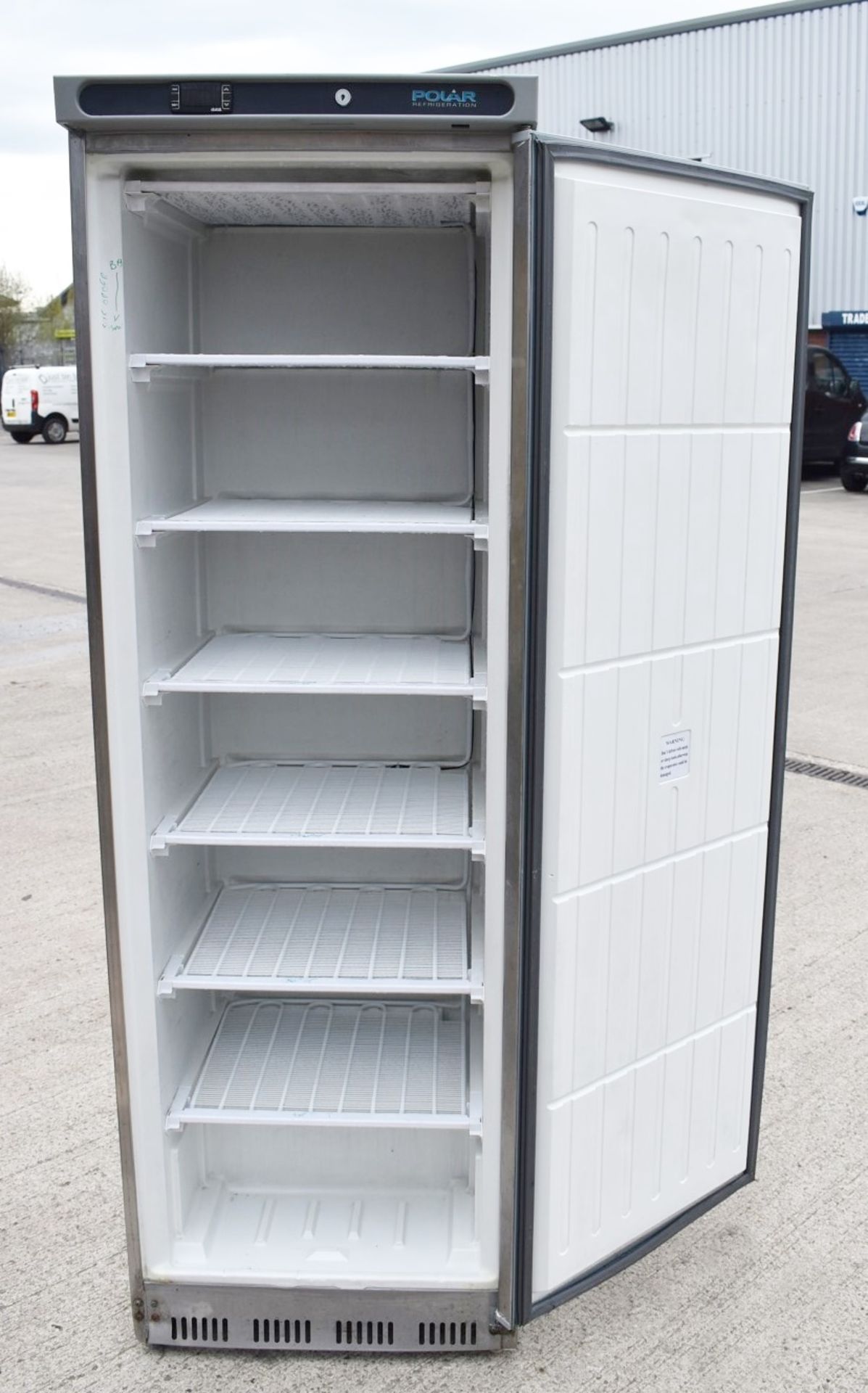 1 x Polar CD083 Upright Freezer With Stainless Steel Exterior - Dimensions: H185 x W60 x D60 cms