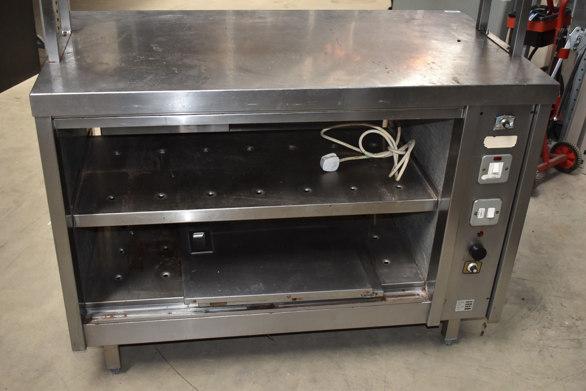 1 x Stainless Steel Hot Cabinet With Overhead Heated Passthrough Shelves and Order Ticket Rail - Image 5 of 11