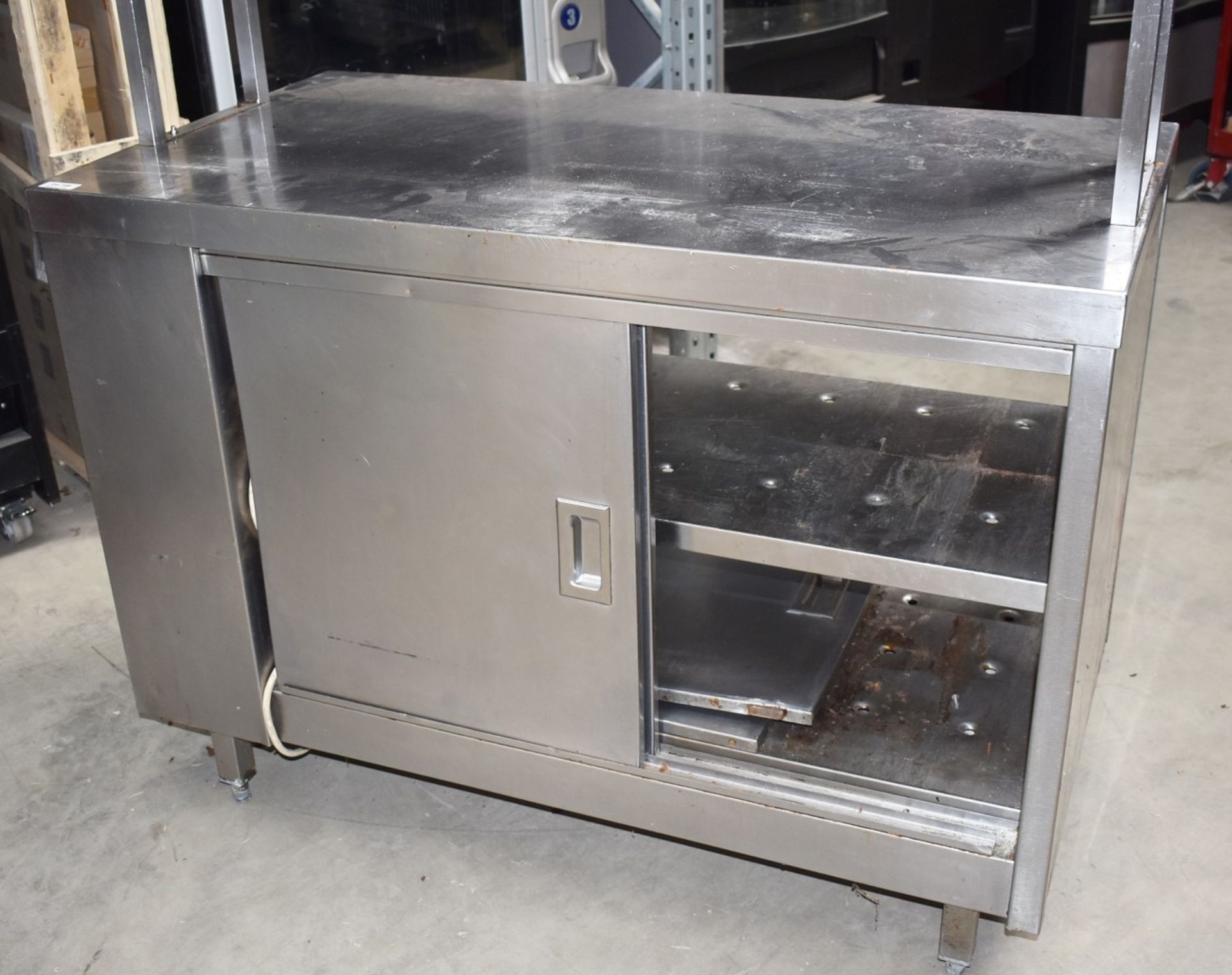 1 x Stainless Steel Hot Cabinet With Overhead Heated Passthrough Shelves and Order Ticket Rail - Image 9 of 11