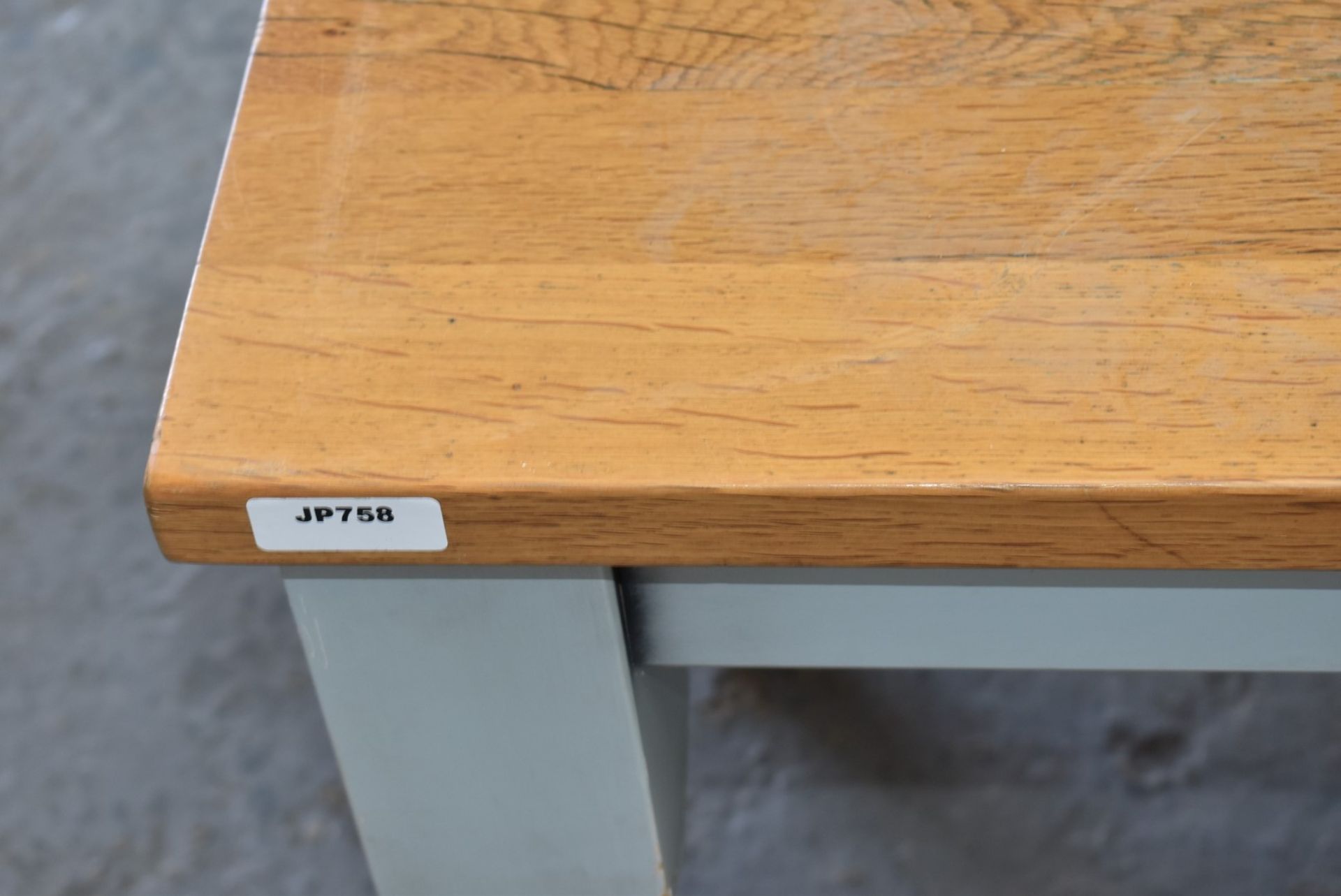 1 x Solid Wood Farmhouse Country Style Kitchen Dining Table With Barley Twist Legs and Two Tone - Image 3 of 6