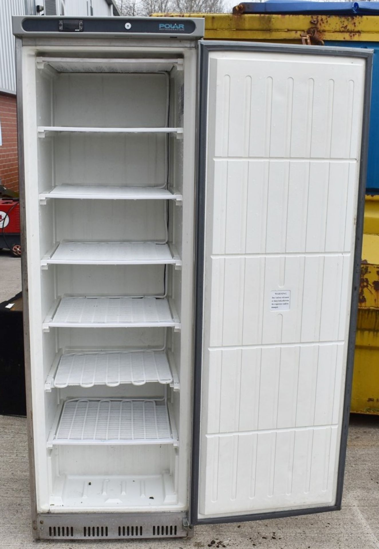 1 x Polar CD083 Upright Freezer With Stainless Steel Exterior - Dimensions: H185 x W60 x D60 cms