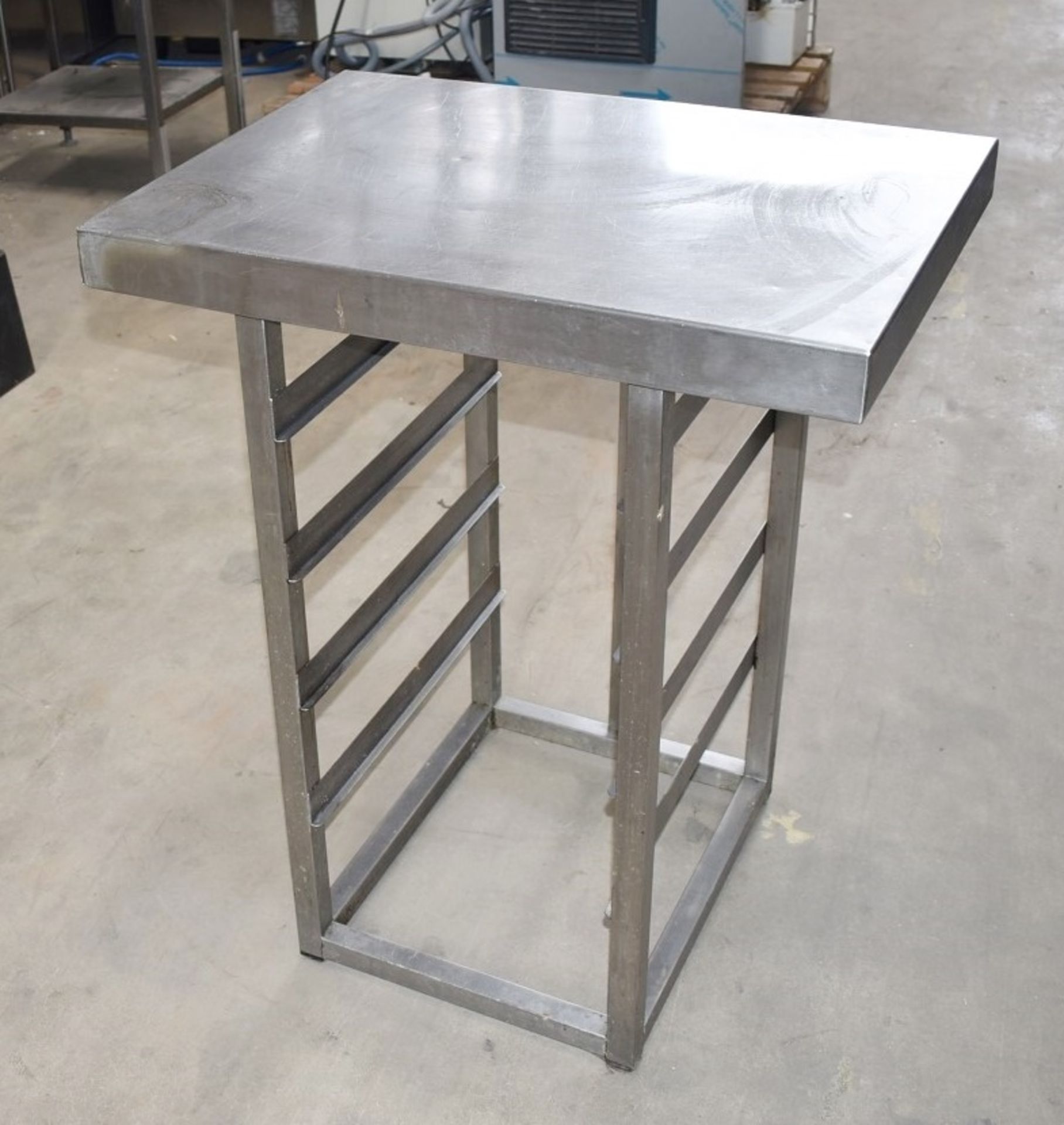 1 x Stainless Steel Prep Table With Tray Runners - Dimensions: H84 x W70 x D50 cms - Image 4 of 5