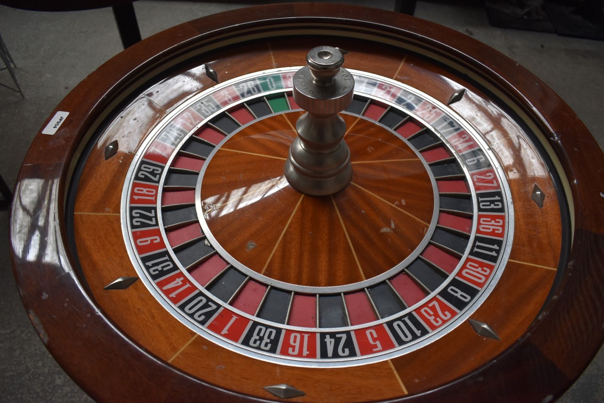 1 x Mahogany Casino ROULETTE WHEEL By Abbiati Torino - Dimensions: 80cm Diameter - Ref: JP904 GITW - - Image 3 of 15
