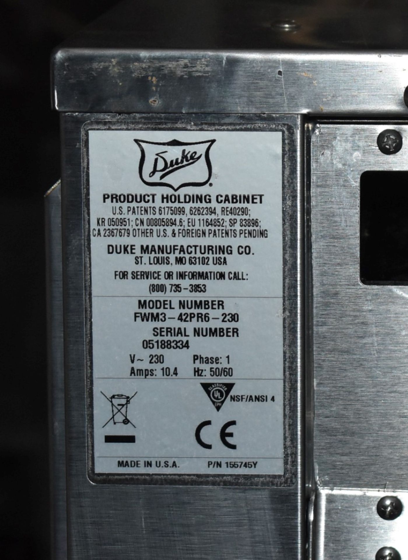 1 x Duke FWM Food Warming Holding Cabinet With HeatSinnk Technology - Model FWM3-42PR6-230 - Image 3 of 11