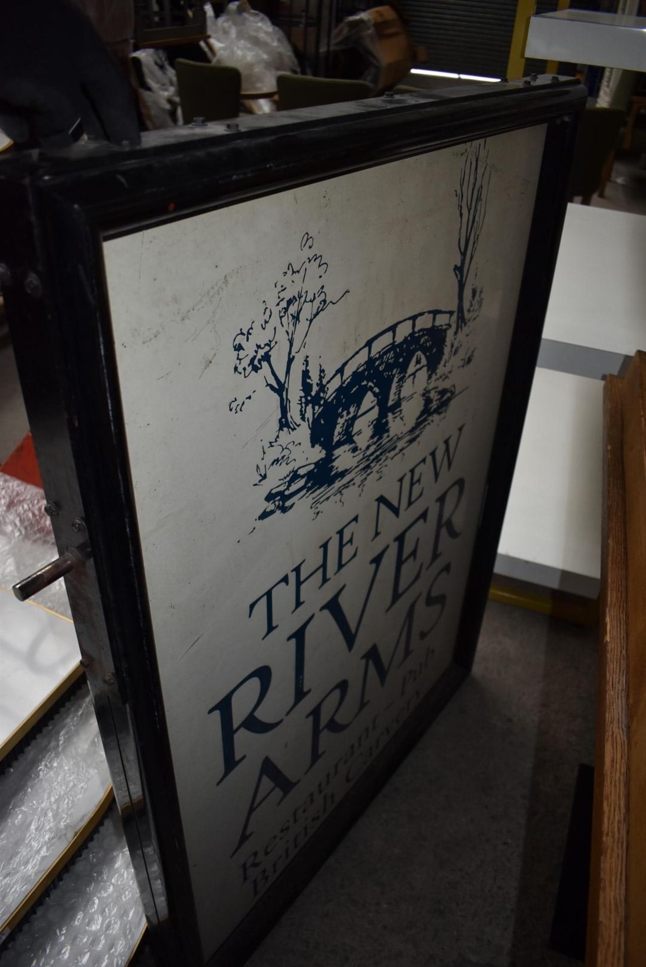 1 x Large Pub Sign - The New River Arms - Dimensions: 93 x 125 cms - Ref: JP917 GITW - CL011 - - Image 4 of 5