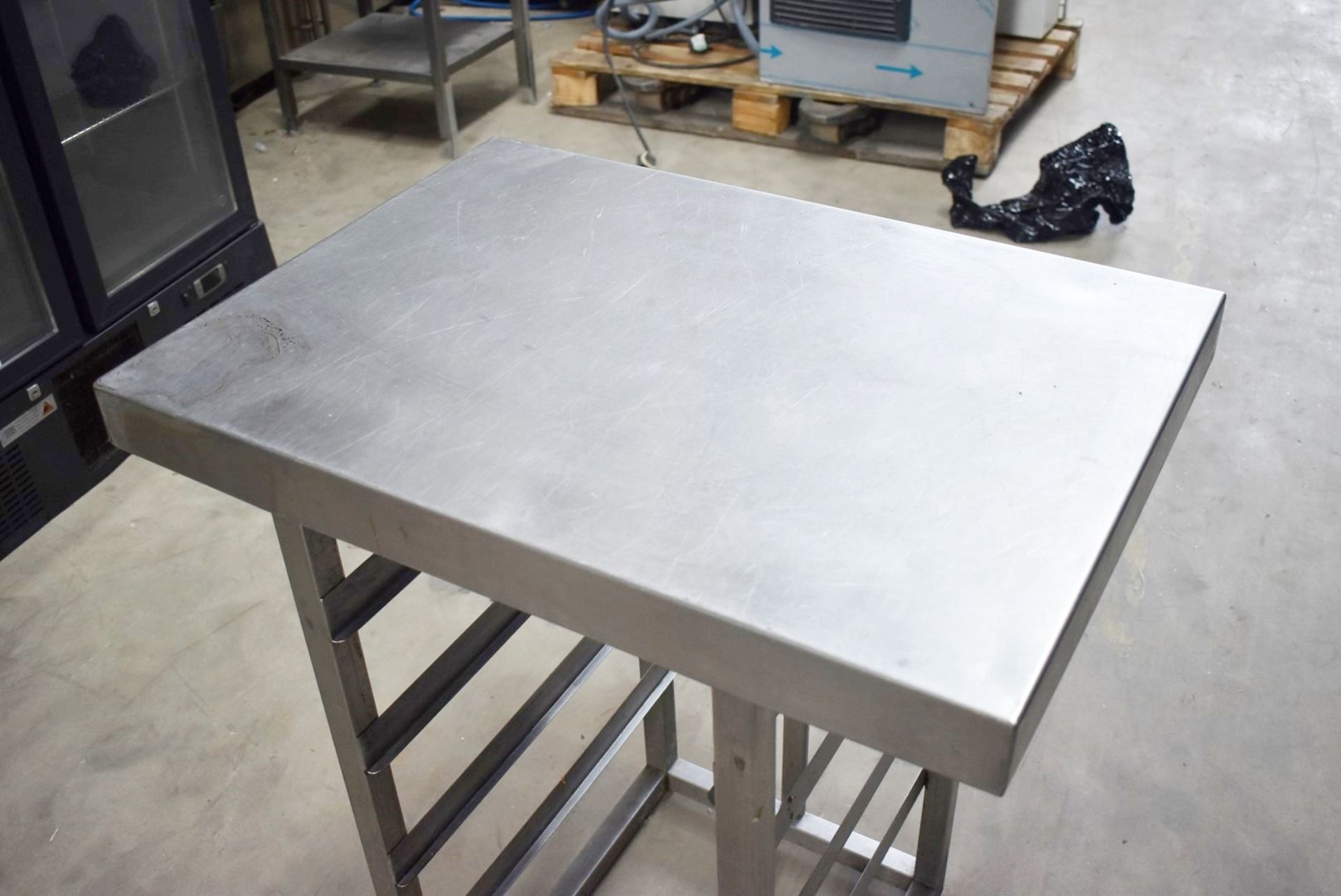 1 x Stainless Steel Prep Table With Tray Runners - Dimensions: H84 x W70 x D50 cms - Image 3 of 5