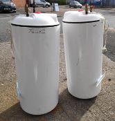 2 x Thermor 261111 100l 1500W Water Cylinders - 1015mm (h) x 433mm (w) x 451mm (d) - JMCS102 -