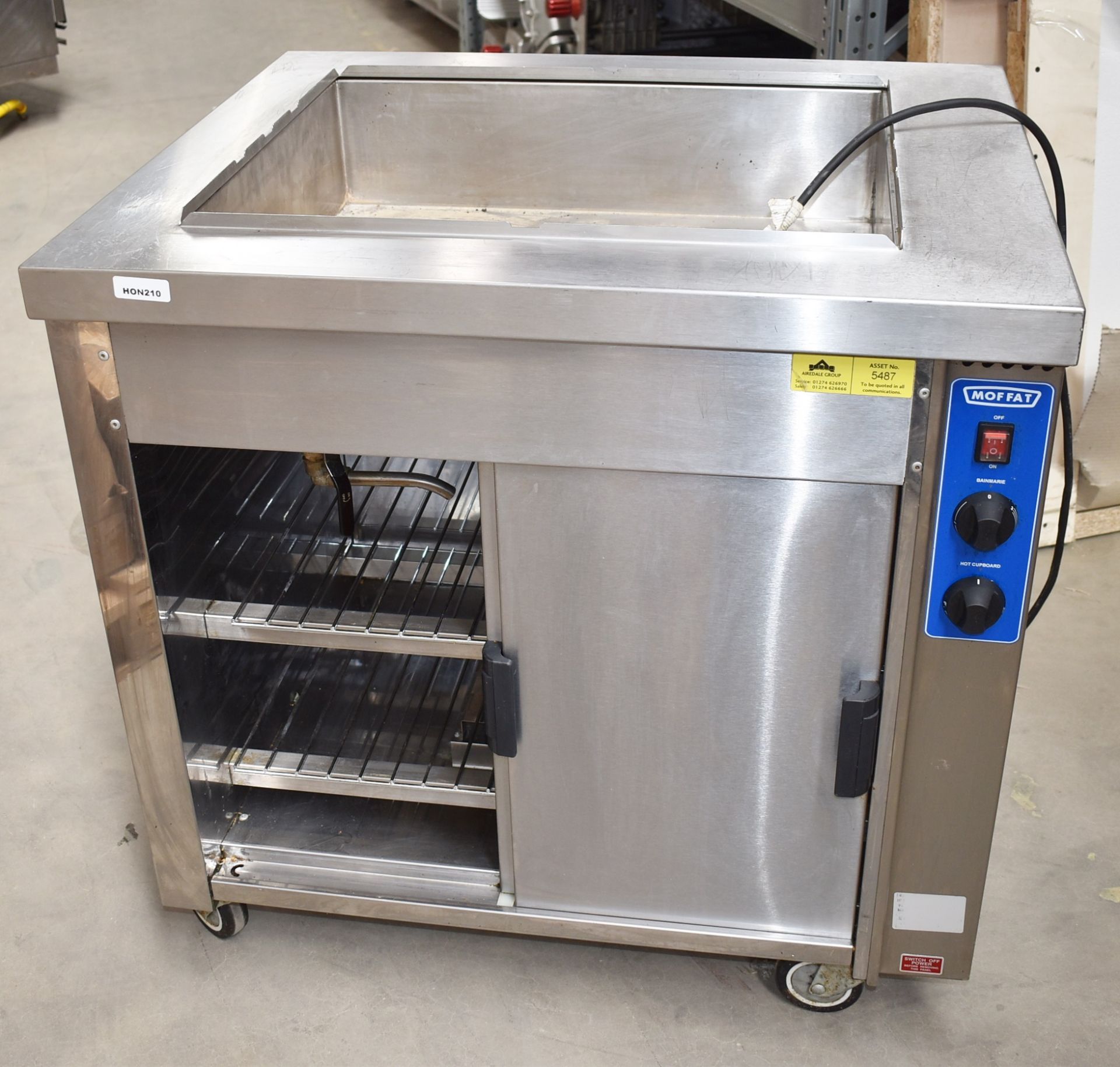 1 x Moffat Mobile Baine Marie With Heated Food/Plate Cabinet - 240v - Stainless Steel Exterior - Image 2 of 13