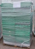 100 x Robust Green Plastic Secure Storage Boxes with Attached Hinged Lids And Deep Storage -