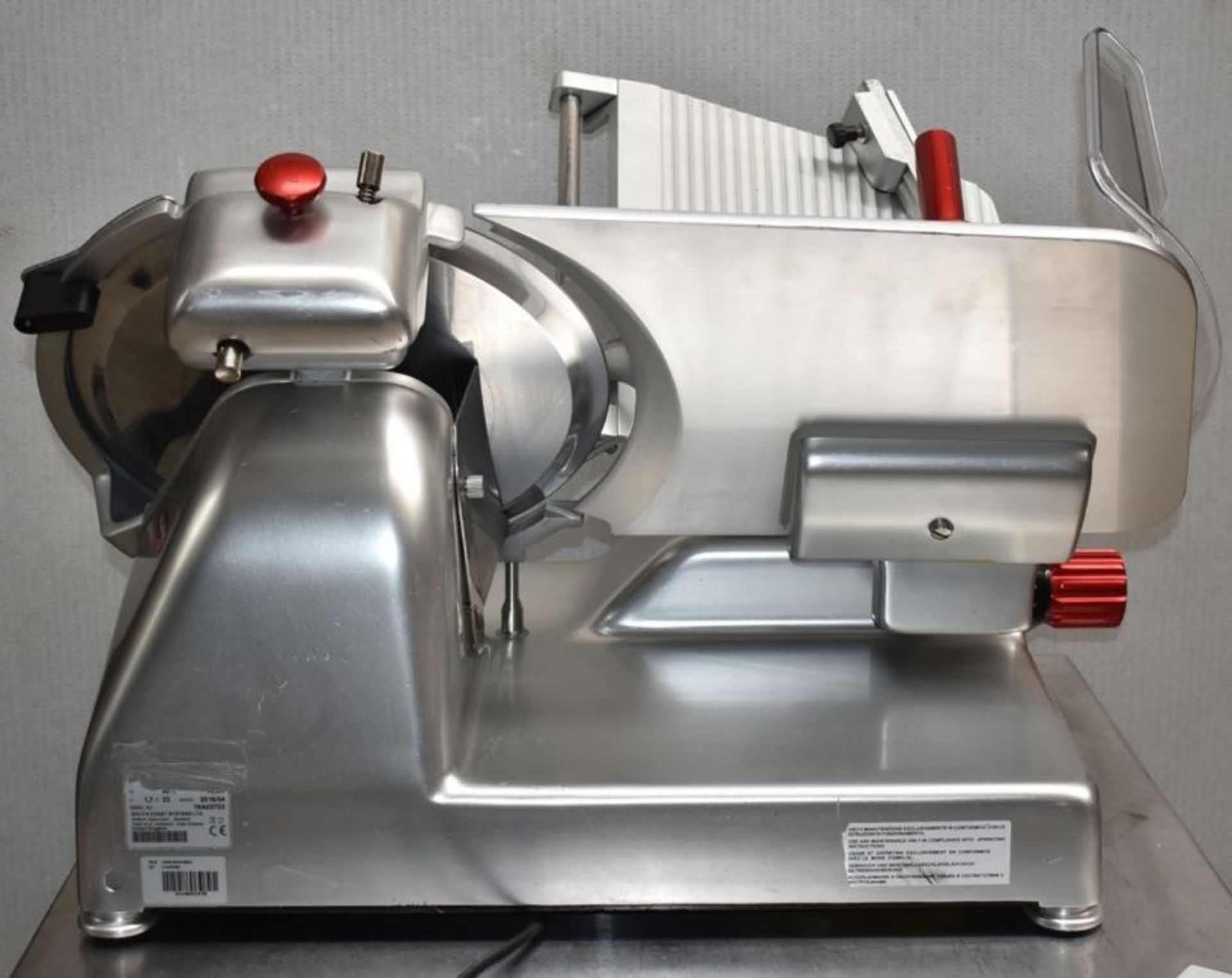 1 x Sure Professional 12 Inch Manual Straight Feed Meat Slicer Suitable For Cooked and Cured - Image 3 of 15