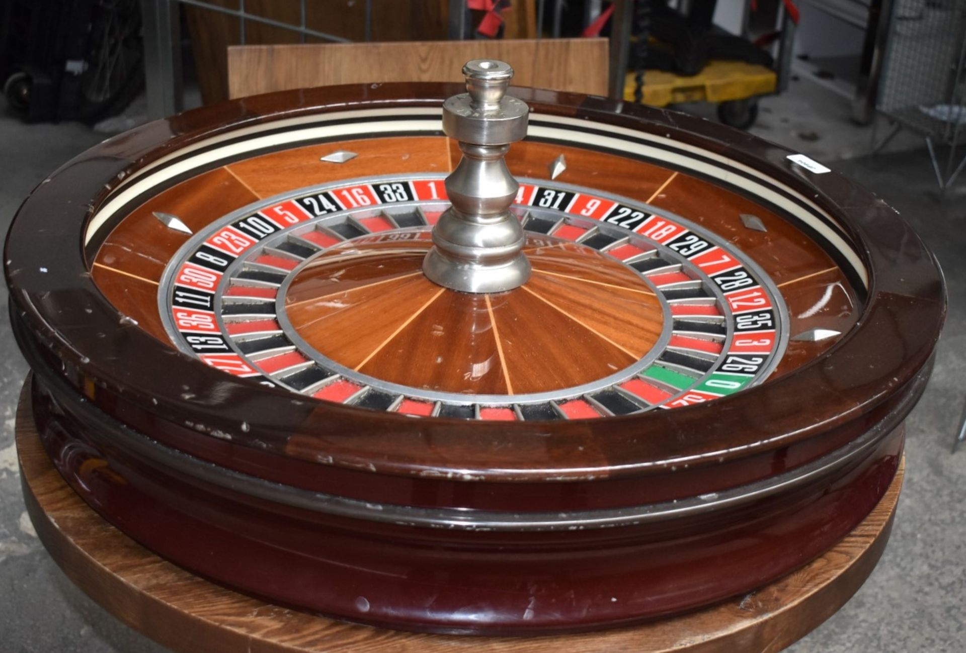 1 x Mahogany Casino ROULETTE WHEEL By Abbiati Torino - Dimensions: 80cm Diameter - Ref: JP904 GITW - - Image 11 of 15