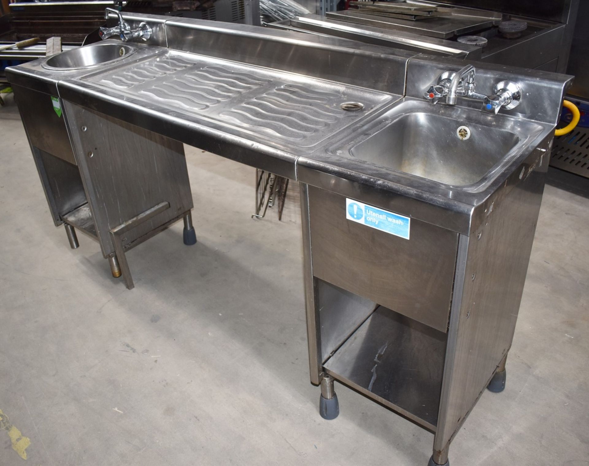 1 x IMC Bartender Modular Stainless Steel Backbar Unit - Hand Wash, Sink Units, Ice Well & Prep Area - Image 29 of 32