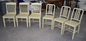 6 x Restaurant Dining Chairs in Yellow - Two Designs Included - CL999 - Ref: GIT - Location: