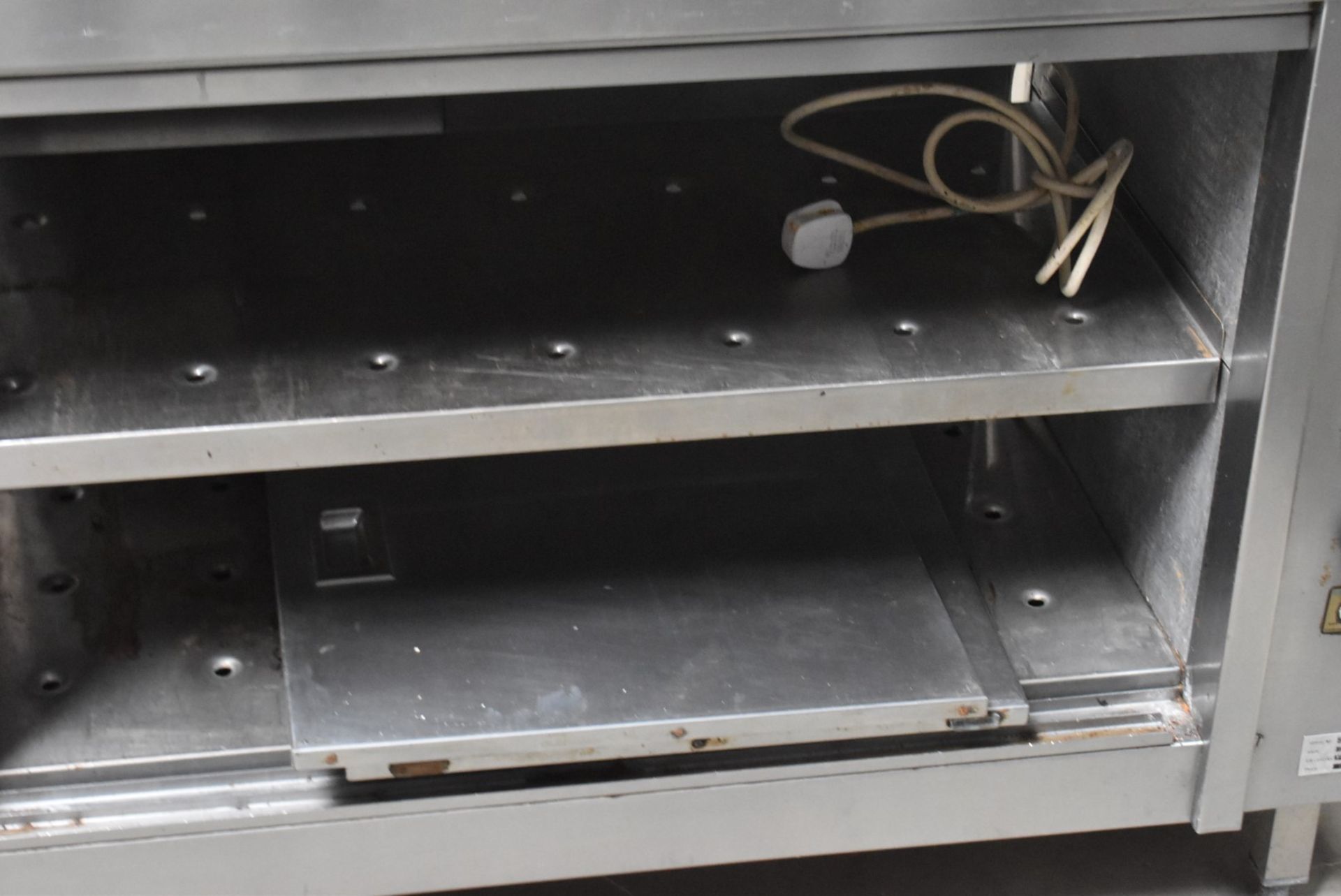 1 x Stainless Steel Hot Cabinet With Overhead Heated Passthrough Shelves and Order Ticket Rail - Image 4 of 11