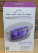 4 x Homedics UV Clean Portable Sanitiser Bags - Kills Upto 99.9% of Bacteria & Viruses in Just 60