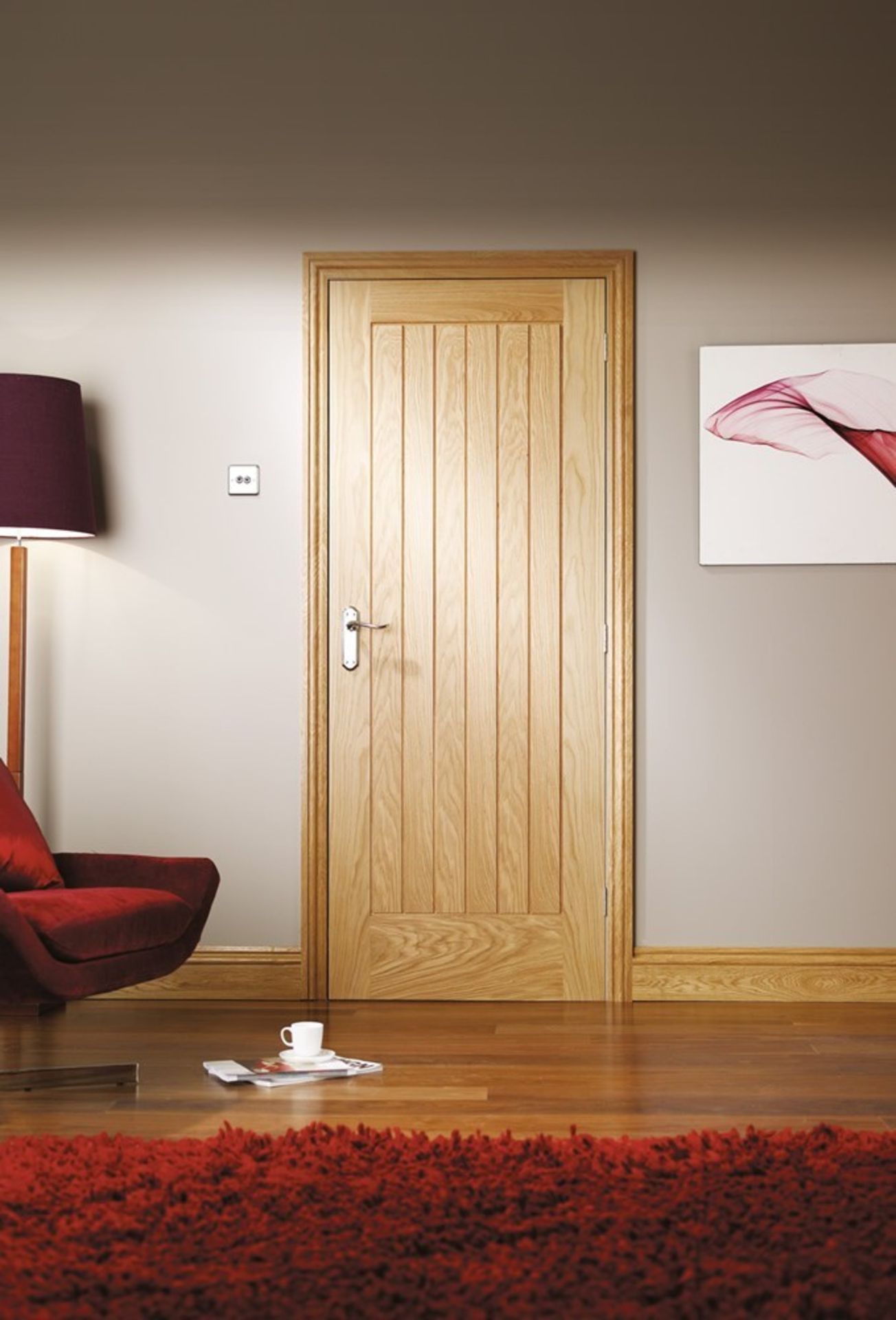 1 x Solid Oak Suffolk Internal Door by XL Joinery - Unused / Sealed - Size: 198x84x4.5 cms - CL999 - - Image 3 of 3