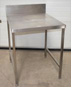 1 x Stainless Steel Prep Table With Undershelf - Suitable For Housing Undercounter Fridges