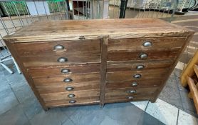 1 x Restaurant Dresser Cabinet With a Distressed Finish and Drawer and Cupboard Space