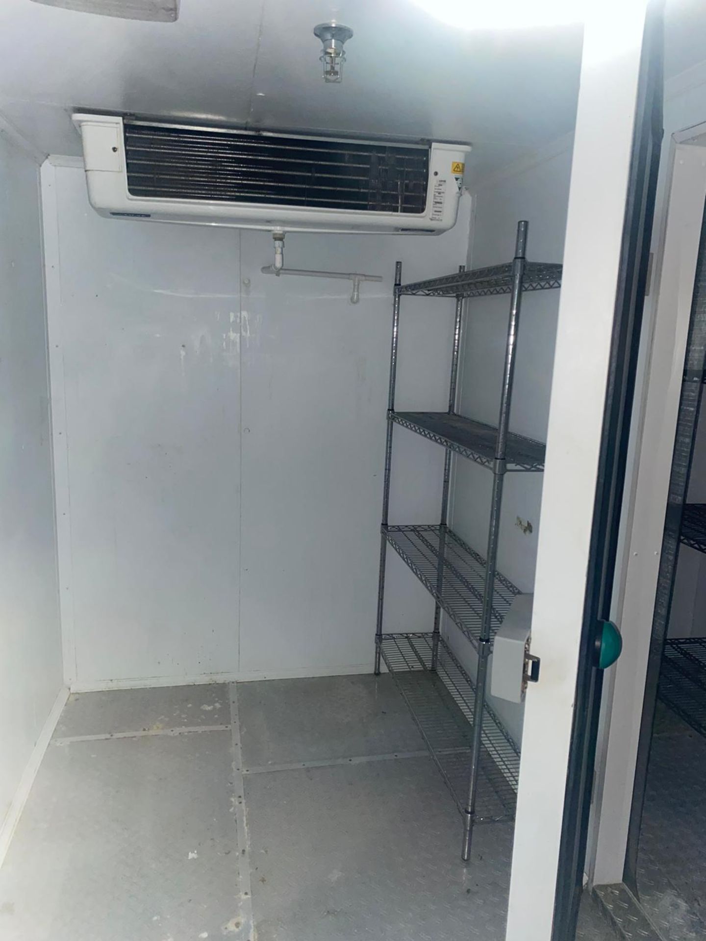 1 x Walk In Chiller & Freezer - Two Rooms With Sliding Doors, Cooling Equipment and Internal Shelves - Image 6 of 12