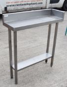 1 x Stainless Steel Corner Infill Prep Bench - Dimensions: H91 x W30 x D90 cms - CL740 - Ref: HON140