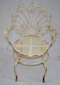 Set of 8 x French Shabby Chic Metal Chairs - Dimensions: - Ref: JP945 GITW - CL999 -  Location: