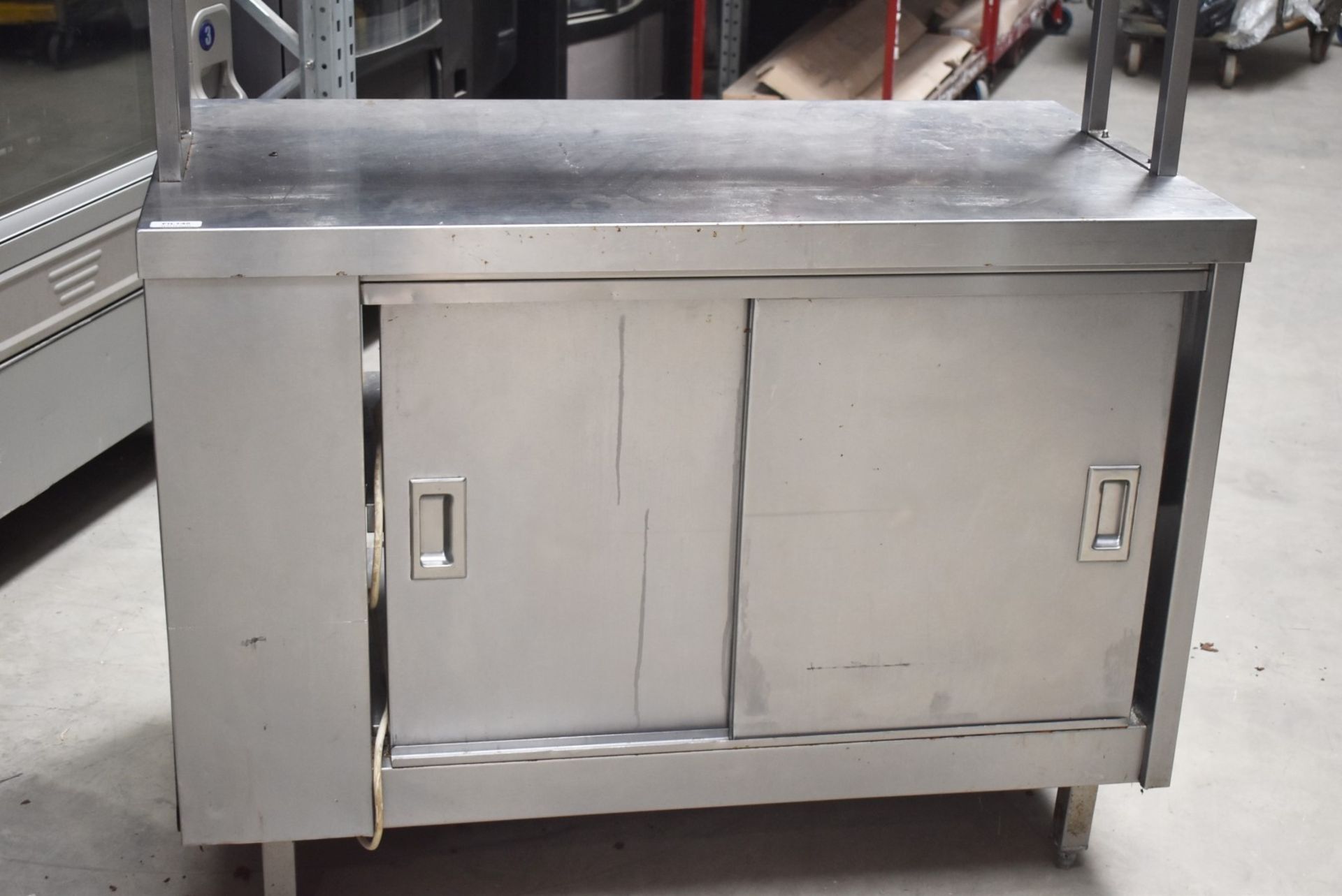 1 x Stainless Steel Hot Cabinet With Overhead Heated Passthrough Shelves and Order Ticket Rail - Image 2 of 11