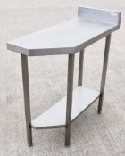 1 x Stainless Steel End Unit Prep Bench - Dimensions: H91 x W40 x D90 cms - CL740 - Ref: HON141 -