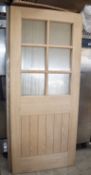 1 x Solid Oak Suffolk Internal FD30 Fire Door by XL Joinery - Unused - Size: 198x84x4.5 cms -