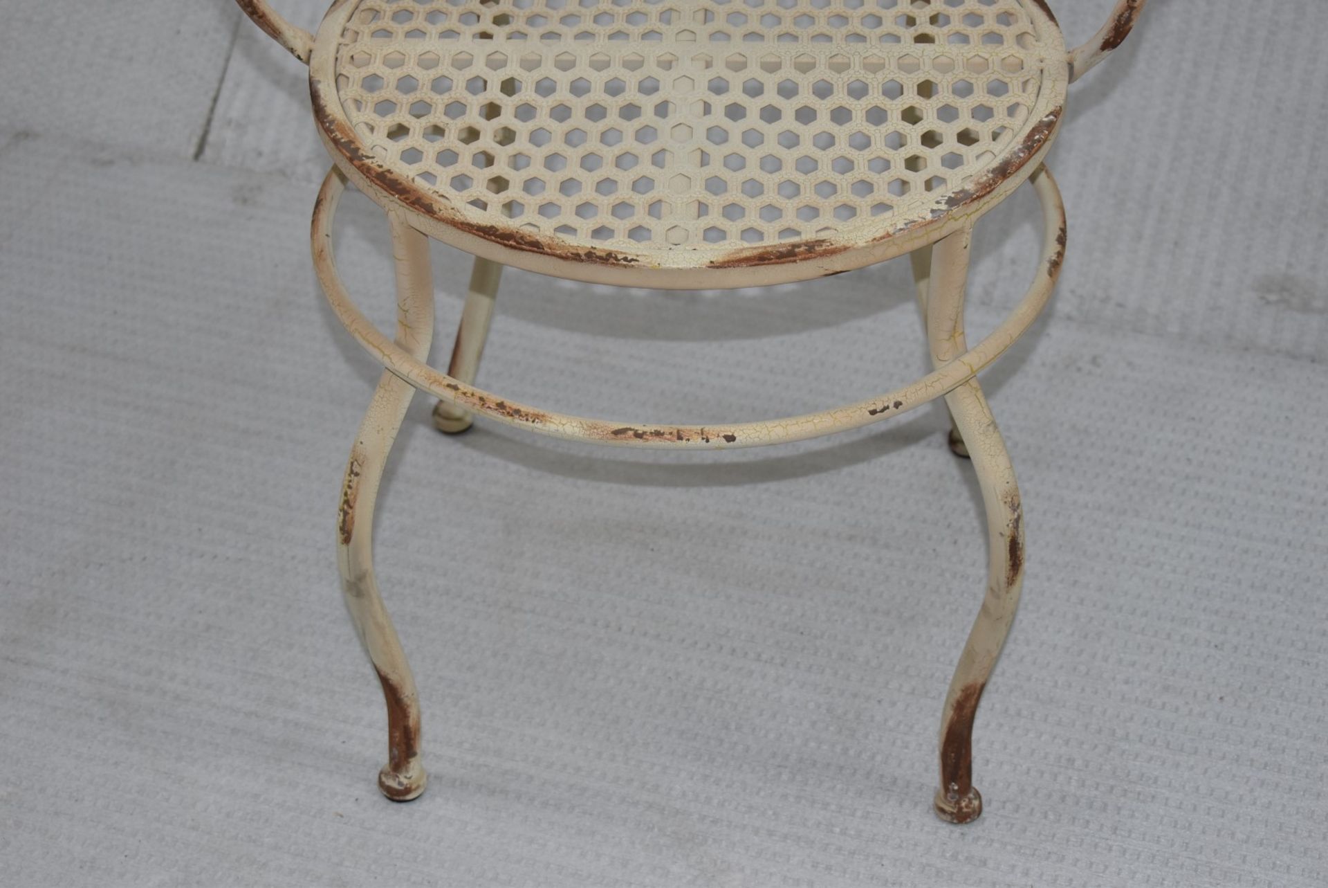 Set of 8 x French Shabby Chic Metal Chairs - Dimensions: - Ref: JP945 GITW - CL999 -  Location: - Image 15 of 15