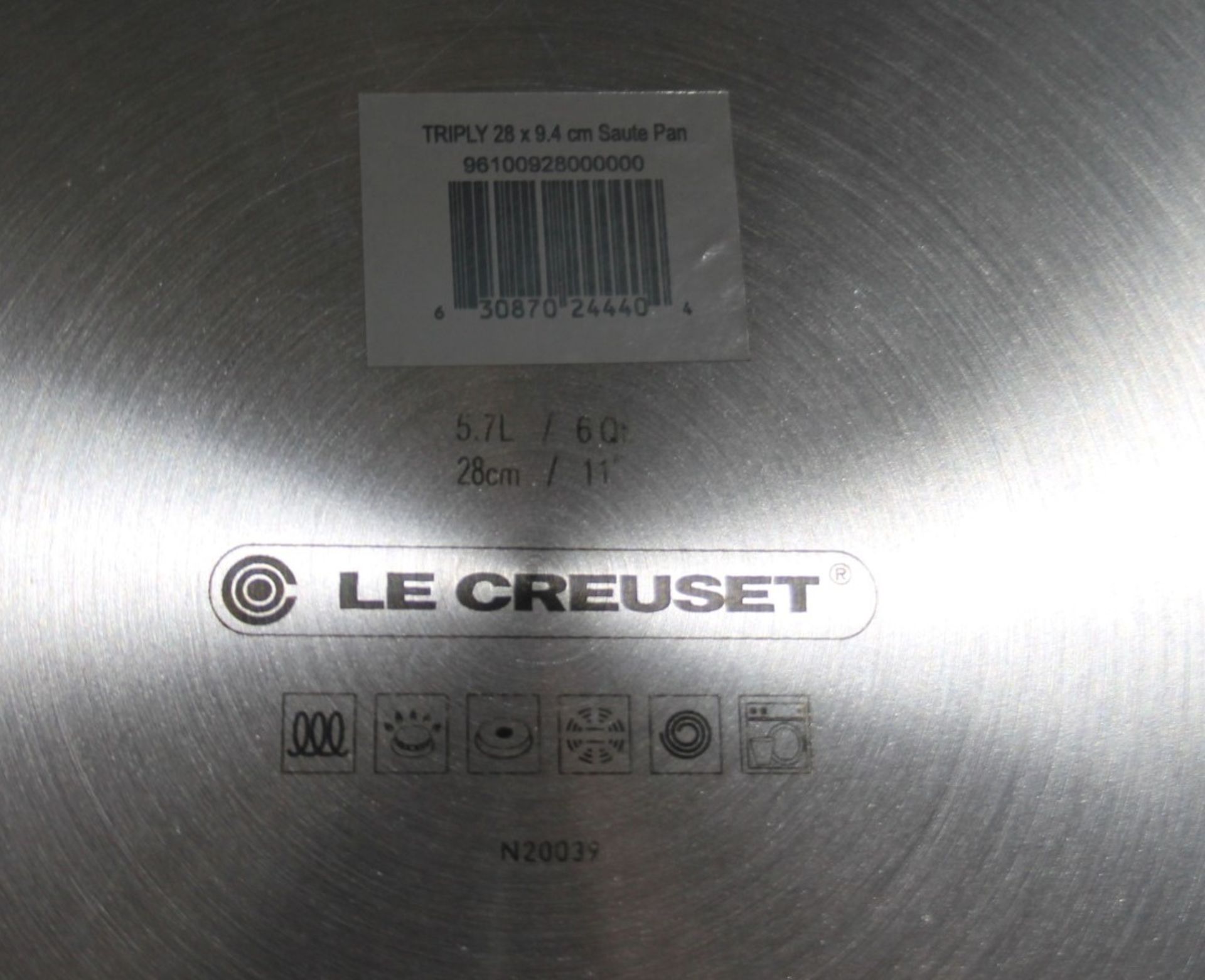 1 x LE CREUSET 3-Ply Sauté Pan (28cm) - Original Price £215.00 - Unused Boxed Stock - Ref: HAS589/ - Image 6 of 7