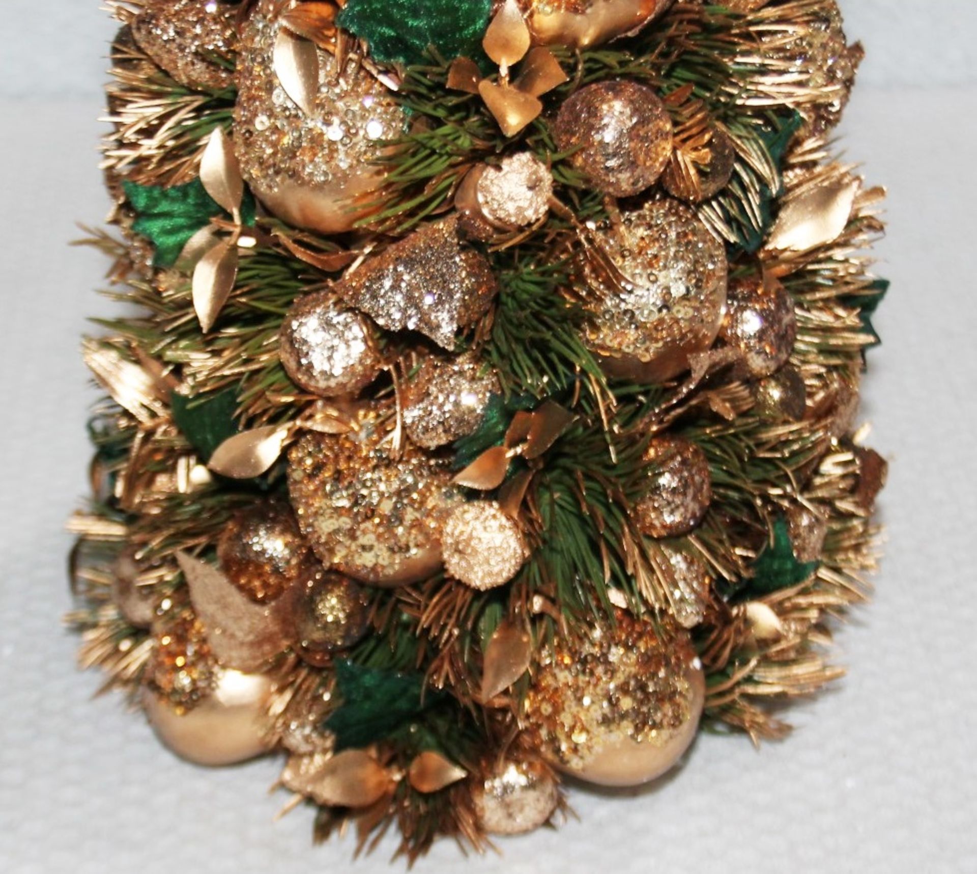 1 x SALZBURG CREATIONS Decorative 'Pear Tree' Ornament In Gold & Green - 18 Inches Tall - Original - Image 5 of 7
