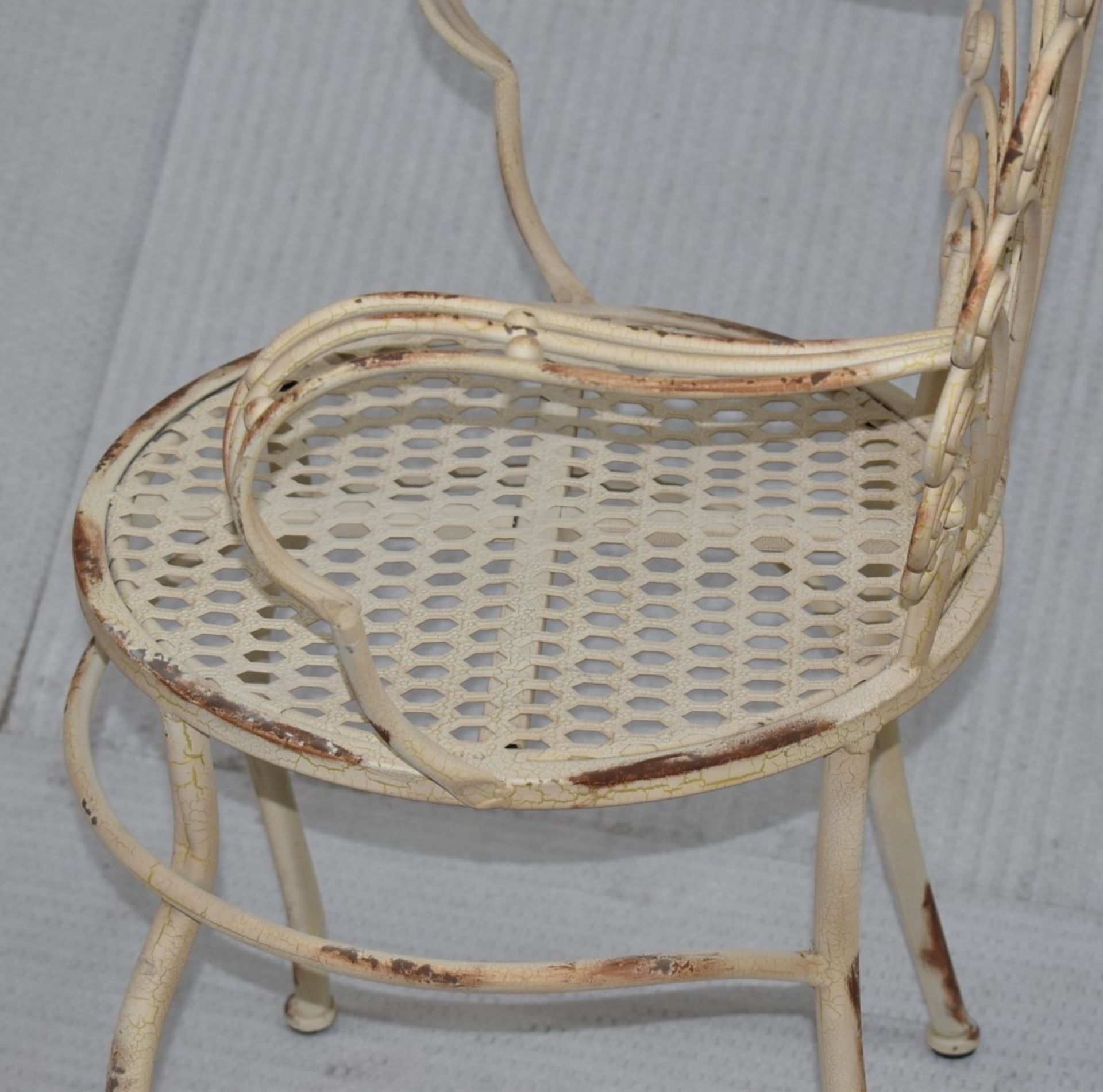 Set of 8 x French Shabby Chic Metal Chairs - Dimensions: - Ref: JP945 GITW - CL999 -  Location: - Image 8 of 15