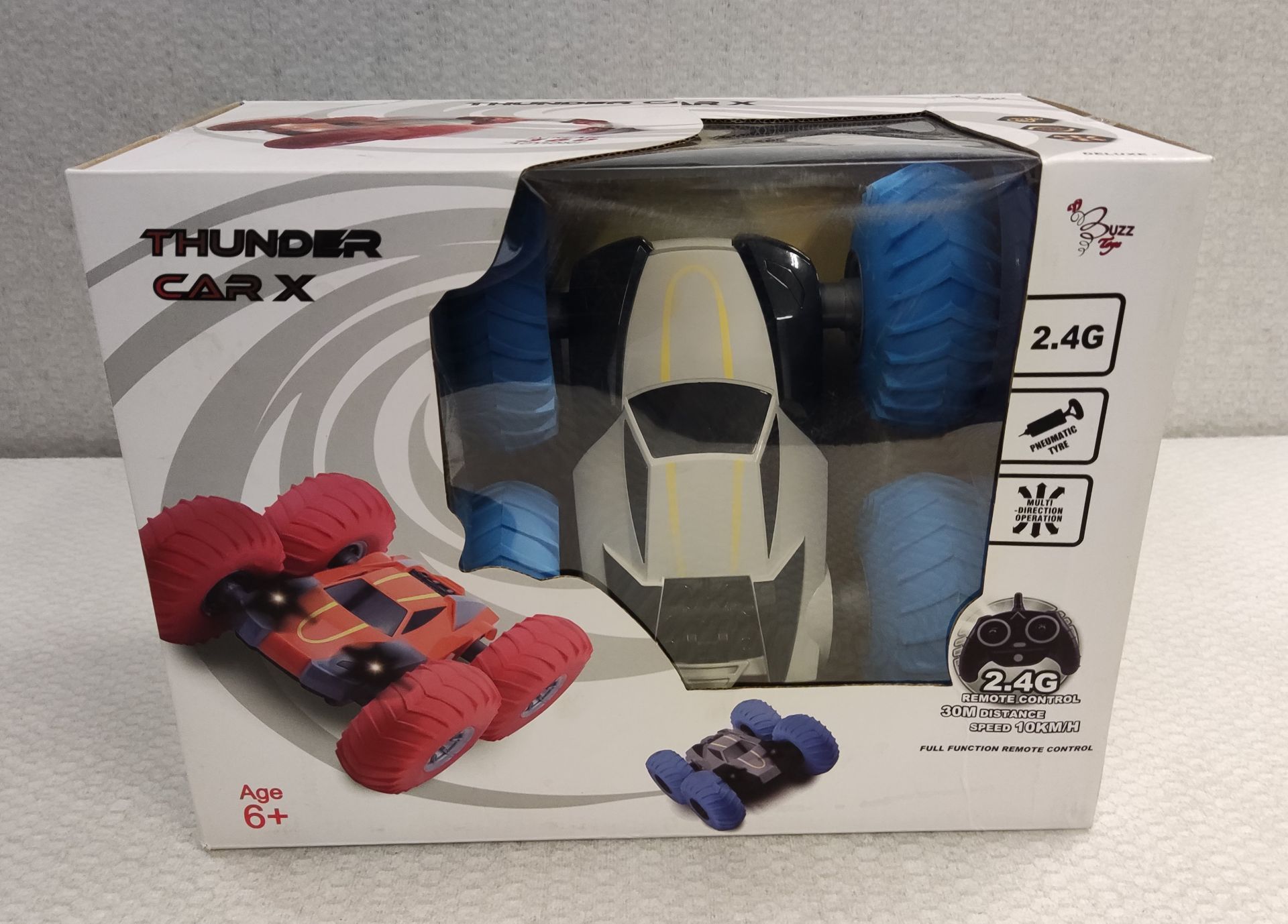 1 x Buzz Toys Thunder Car X R/C Vehicle In White/Blue - New/Boxed - Image 2 of 9