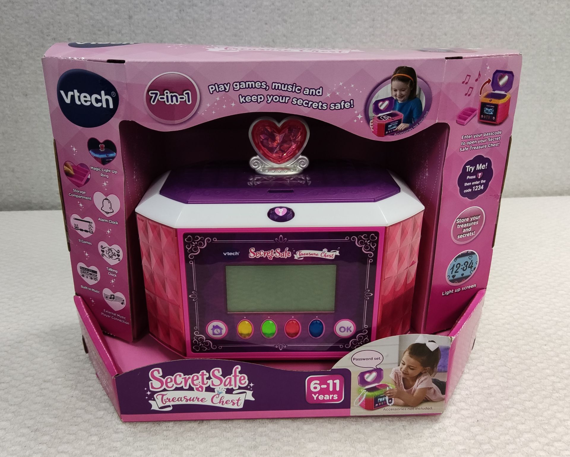 1 x Vtech 7-in-1 Secret Safe Treasure Chest - New/Boxed - Image 2 of 7