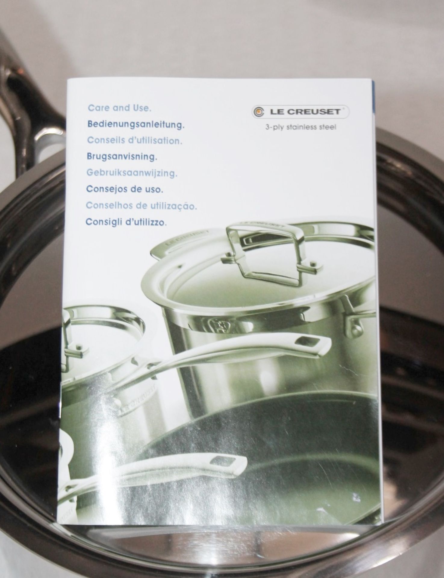 Set Of 3 x LE CREUSET 3Ply Stainless Steel Saucepans - Original Price £360.00 - Unused Boxed Stock - - Image 10 of 10