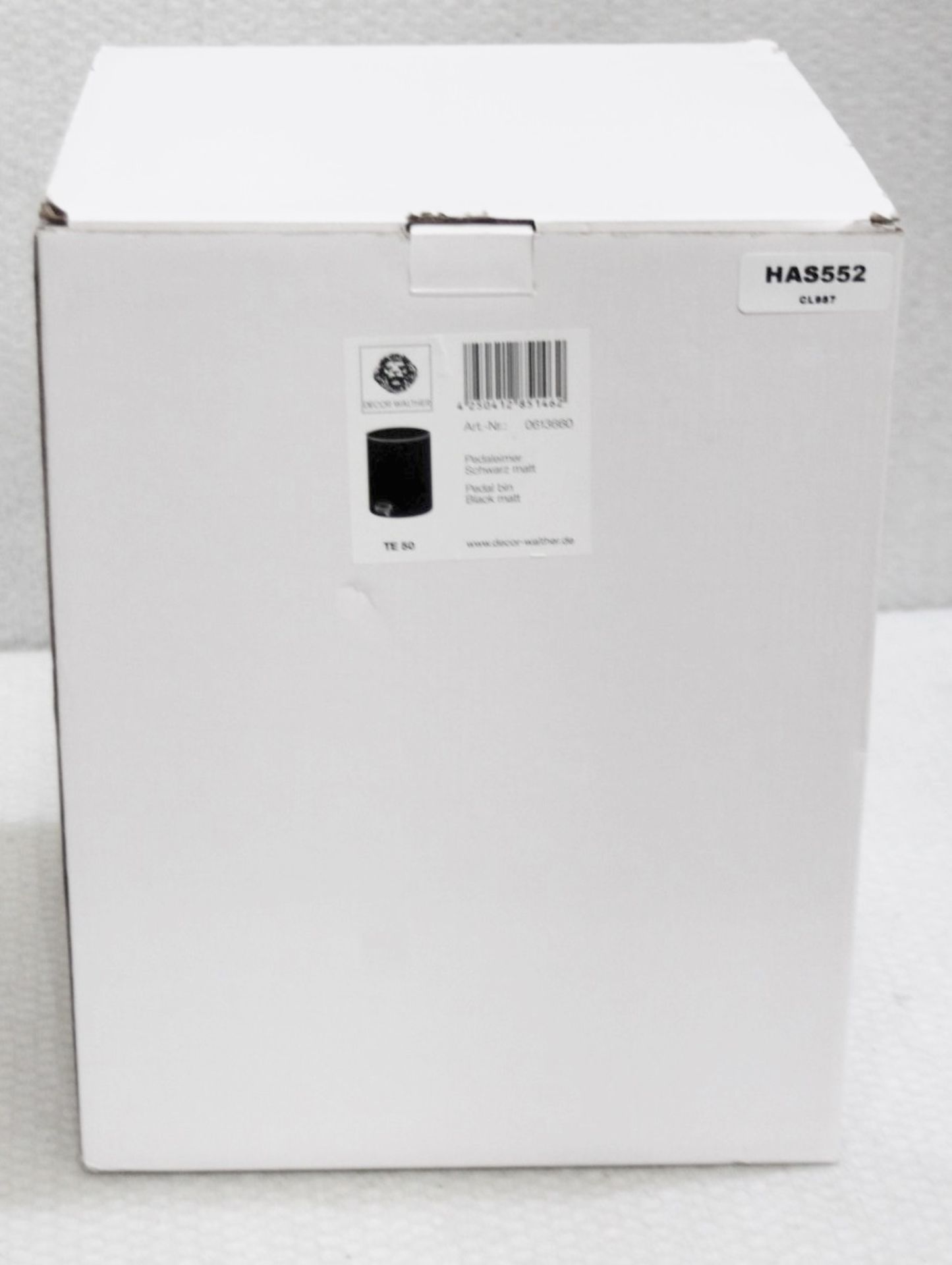 1 x DECOR WALTHER 'TE50' Designer Soft-Close Pedal Bin In Matt Black - Original Price £237.00 - - Image 3 of 7