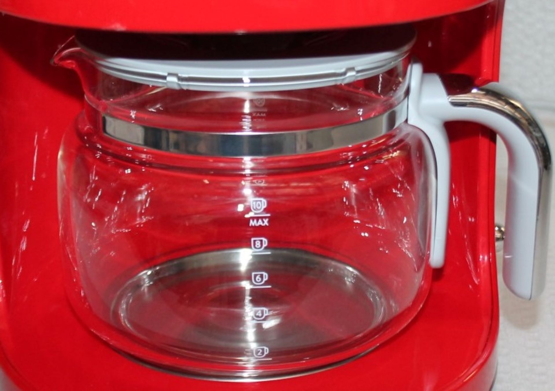 1 x SMEG 'Drip' Filter Coffee Machine In Red - Original Price £199.00 - Unused Boxed Stock - Image 9 of 14