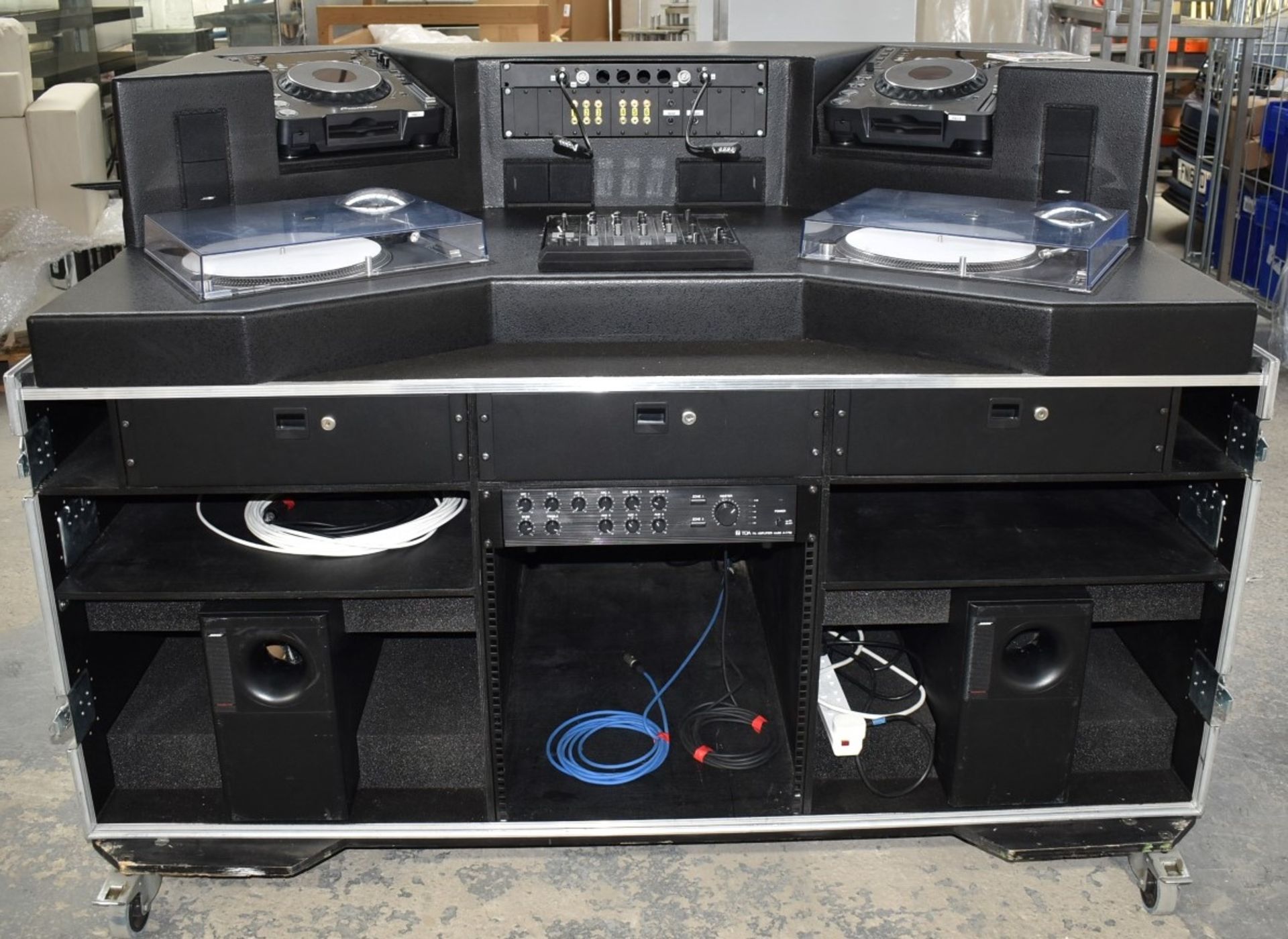 1 x Mobile DJ Booth in Shock Solutions Flight Case - Features Equipment By Pioneer, Technics & Bose! - Image 86 of 95