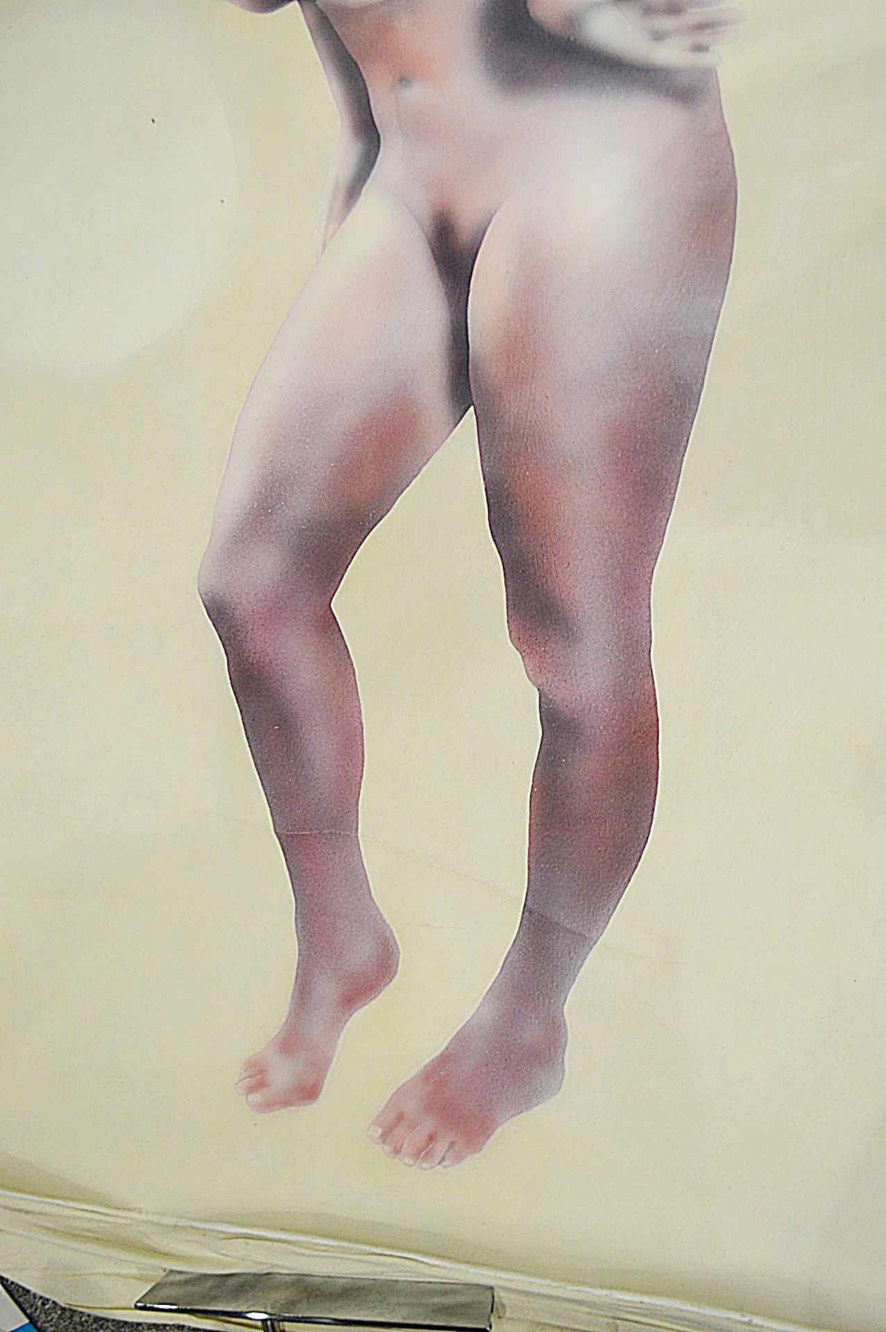 1 x Vintage Original Painting On Hessian Canvas Featuring Provocative Nude Imagery - Artist - Image 4 of 6