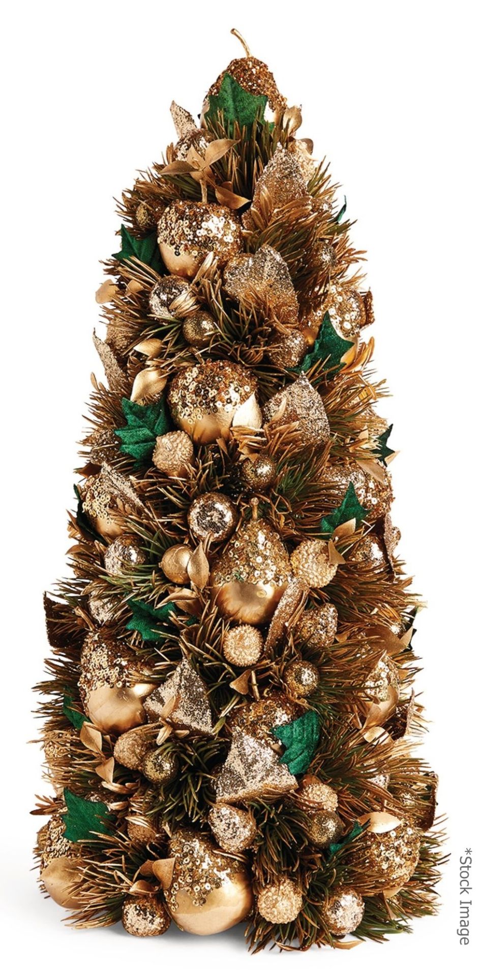 1 x SALZBURG CREATIONS Decorative 'Pear Tree' Ornament In Gold & Green - Original Price £300.00