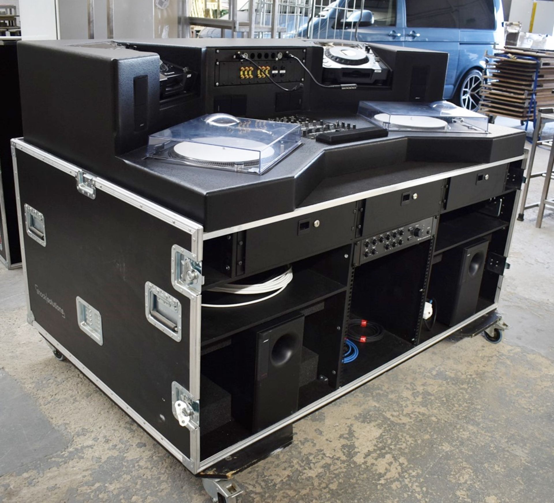 1 x Mobile DJ Booth in Shock Solutions Flight Case - Features Equipment By Pioneer, Technics & Bose! - Image 50 of 95